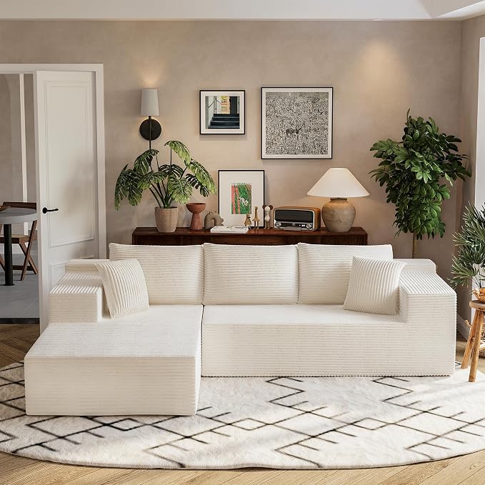 Homall 108" Modular Sectional Sofa, Boneless Couch - Image 8