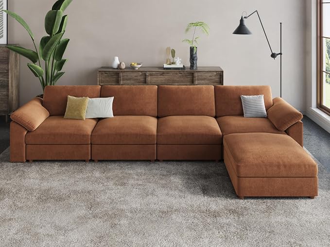 EASE MOOSE Large Sectional Modular Sofa，Large L Shape Sectional Couch Wide Deep by EASEMOOSE