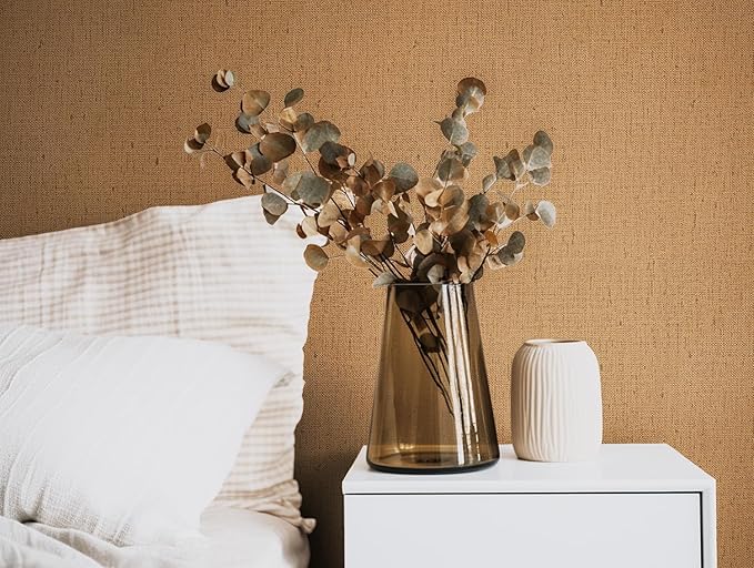 Brown Grasscloth Wallpaper Peel and Stick Contact Paper Textured Removable - Image 3