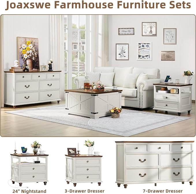 Joaxswe Farmhouse 54" 7 Drawers Dresser - Image 3
