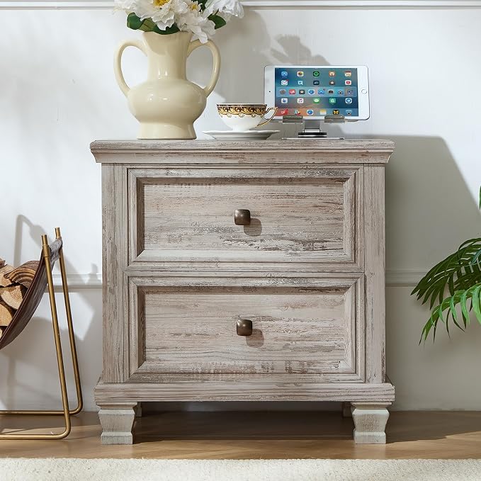 SAVOR LIFE Farmhouse Nightstand - Image 3