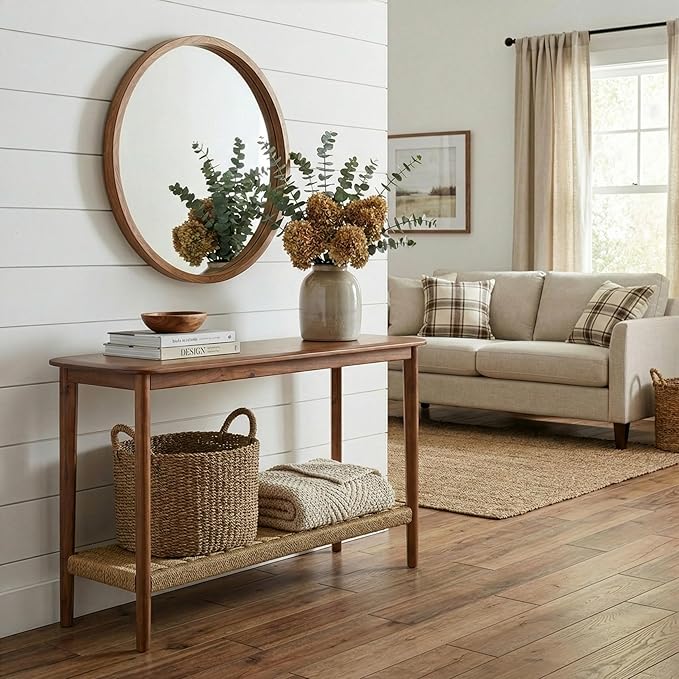 Alaterre Furniture Calais 48 Inch Solid Wood Entryway Table - Image 2