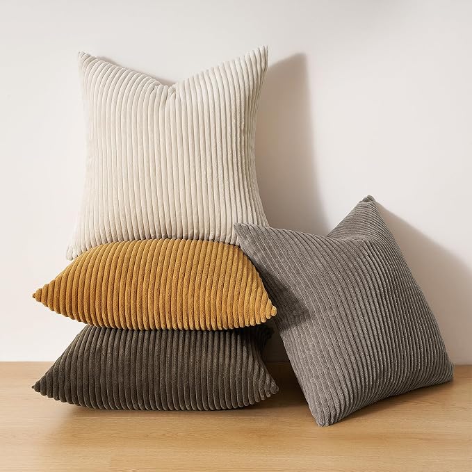 Topfinel Decorative Brown Throw Pillow Covers Cushion Cases, Rustic Fall Home - Image 3