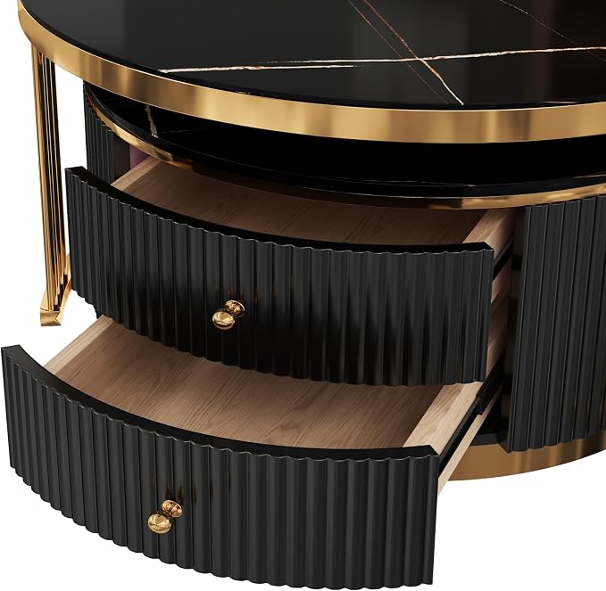 Merax 2-Piece Round Nesting Coffee Table Set - Image 15