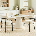 DUMOS Dining Chairs Set of 4, Mid Century Modern Chair Round Upholstered Curved by DumosLifestyle