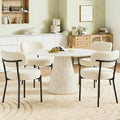 DUMOS Dining Chairs Set of 6, Mid Century Modern Chair Round Upholstered Curved by DumosLifestyle