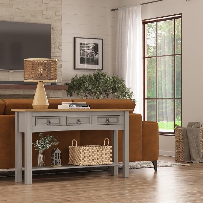 Furniture Dash Solid Wood Hall Table Console 47.9" W, 12.6" D, 28.8" H - Image 7