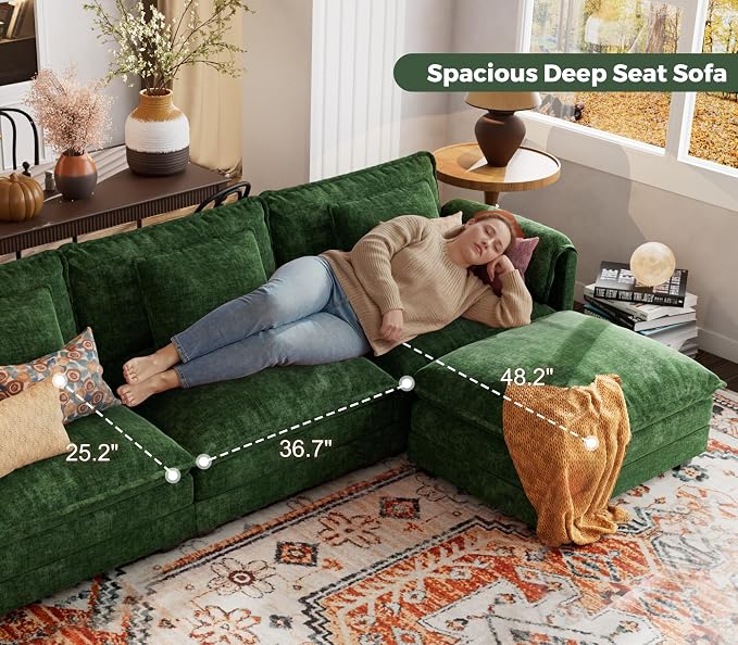 ELUCHANG Oversized 79" Modular Sectional Sofa, Comfy Cloud Couch - Image 8