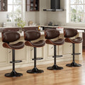 YaFiti Bar Stools Set of 4, Modern Pu Leather Swivel Adjustable Bar Stool by YaFiti