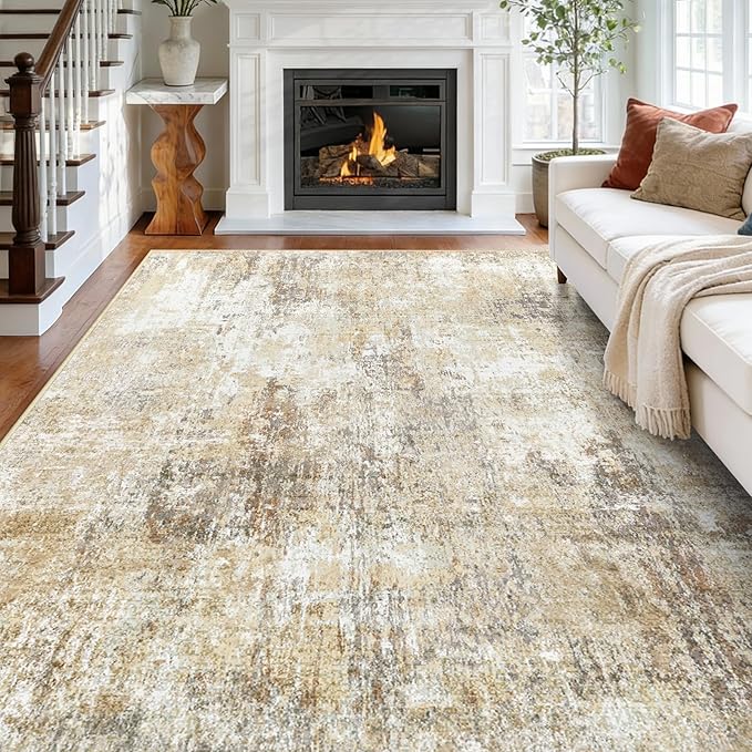 Washable Area Rugs 7'x9' Non-Slip Modern Abstract Soft - Image 9