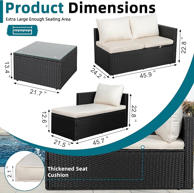 SUNLEI 4-Piece Patio Furniture Set - Image 2