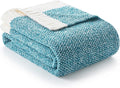 Snuggle Sac Teal Blue Oversized Throw Blankets, Super Soft Warm Cozy Throw by SnuggleSac