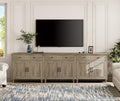 WAMPAT Farmhouse TV Stand for 100 Inch TV, 3-in-1 TV Console Table for by WAMPAT