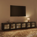 POVISON Mid Century Modern Wood Slatted TV Stand by POVISON