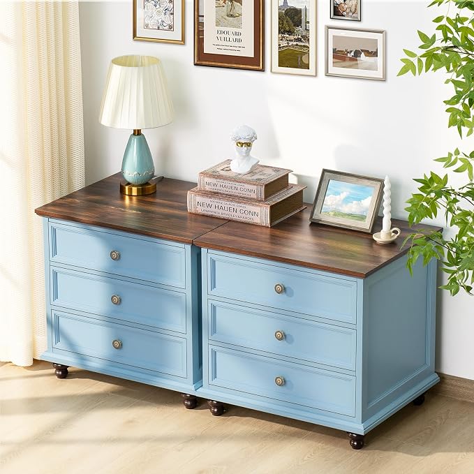 Joaxswe 24" Wide Farmhouse Night Stand, Large End Table - Image 7