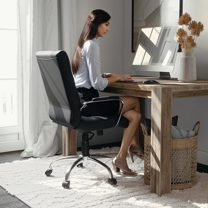Flash Furniture Whitney Mid-Back Swivel LeatherSoft Desk Chair - Image 7
