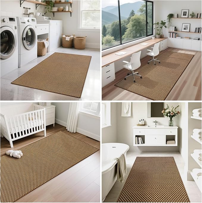 YDKGL 2x3 ft Indoor Door Mat Entryway Rug Non Slip Boho Woven Washable Small - Image 7