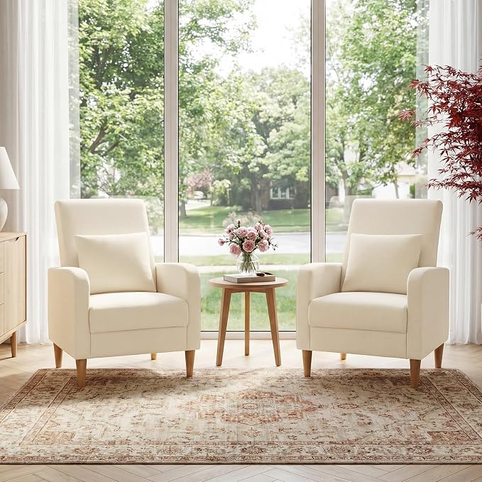 COLAMY Mid-Century Modern Upholstered Accent Chair - Image 3