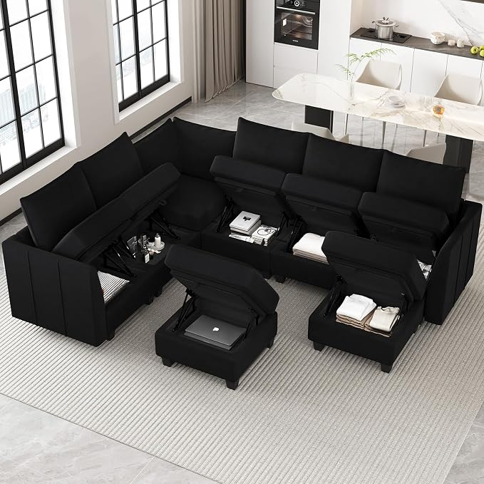 Belffin Modular Sectional Sofa U Shaped Couch - Image 4
