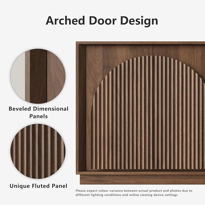 win2win Fluted Sideboard Buffet Cabinet - Image 4
