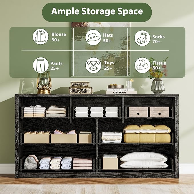 GarveeHome 7 Drawer Dresser for Bedroom, Wide Modern Chest of Drawers, Large - Image 5