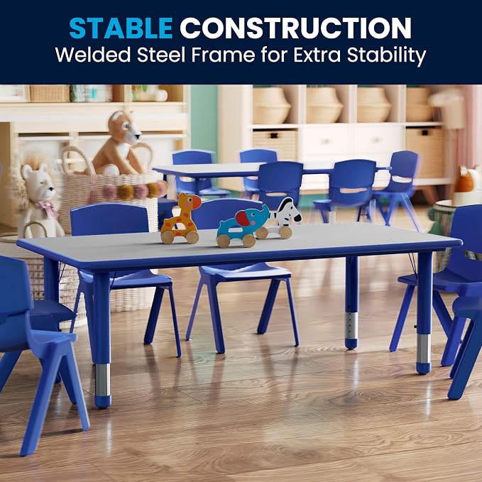 Flash Furniture Wren Adjustable Classroom Activity Table - Image 6