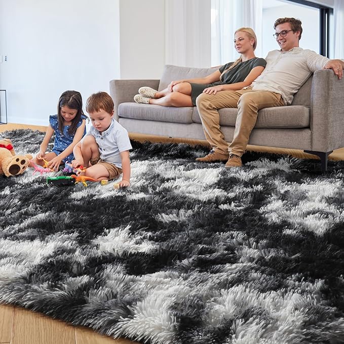 PAGISOFE Black White Grey Area Rugs - Image 7
