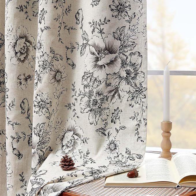 jinchan Blackout Floral Curtains - Image 6