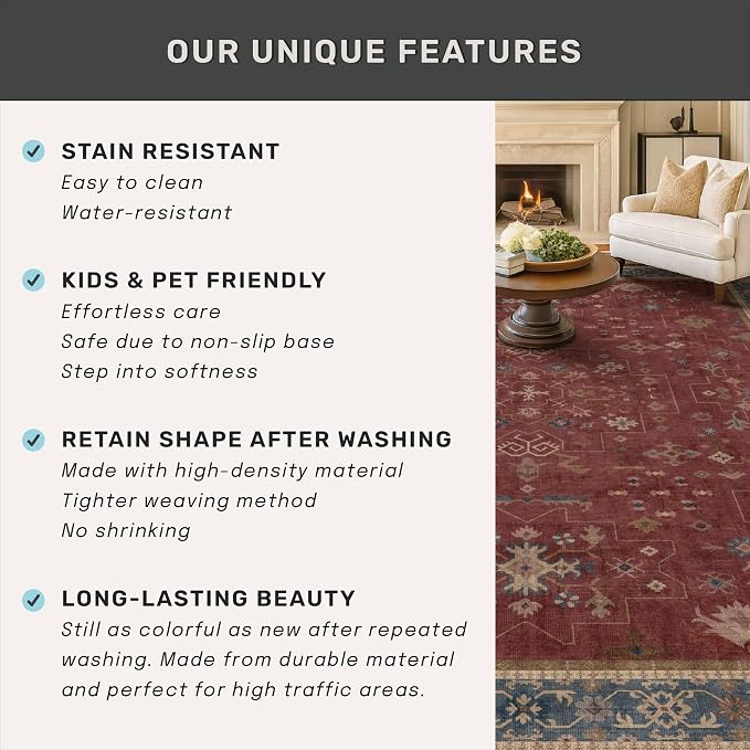 Hazo Haus Moroccan Big Rugs for Living Room - Image 7