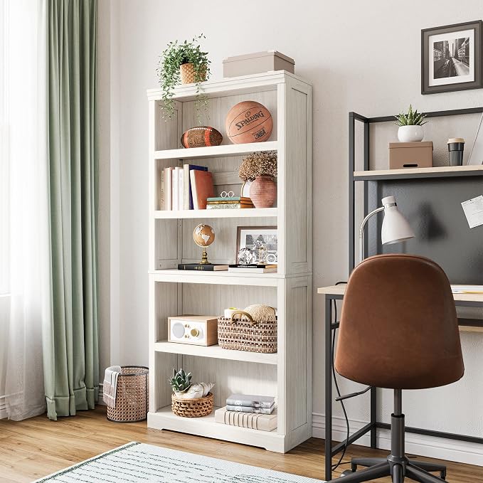 LINSY HOME 5-Shelf Bookcase, Bookshelves Floor Standing Storage Shelves 68 in - Image 2