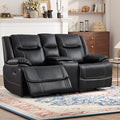 ANJ Premium Geniune Leather Manual Loveseat Recliner Sofa by ANJ