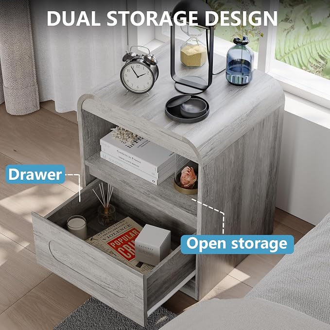 5 Piece Bedroom Sets, Modern Dresser and Nightstand Sets & Bookshelf - Image 4