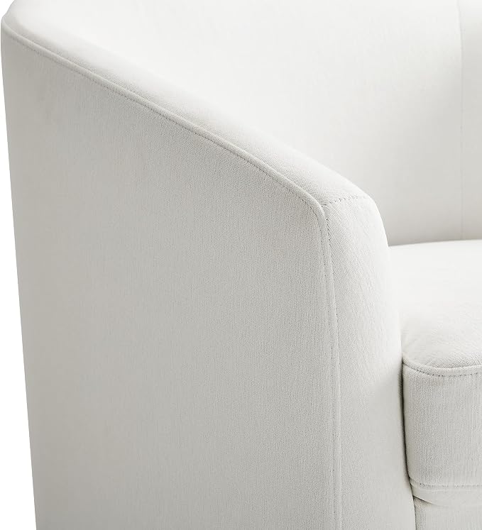 Swivel Barrel Accent Chairs Set of 2, Round Chenille Fabric Living Room Arm - Image 8