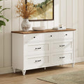 WAMPAT 7 Drawer Dresser for Bedroom, Wide Wooden Chest of Drawers Distressed by WAMPAT