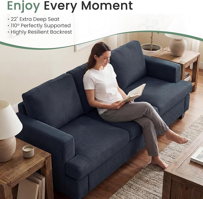 YOUDENOVA 2 Piece Set Comfy Sofa Couch, 3-Seater Sofa * 2 - Image 3