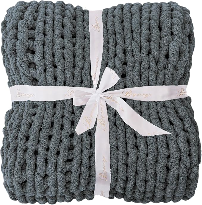 Bigacogo Chunky Knit Throw Blanket - Image 8