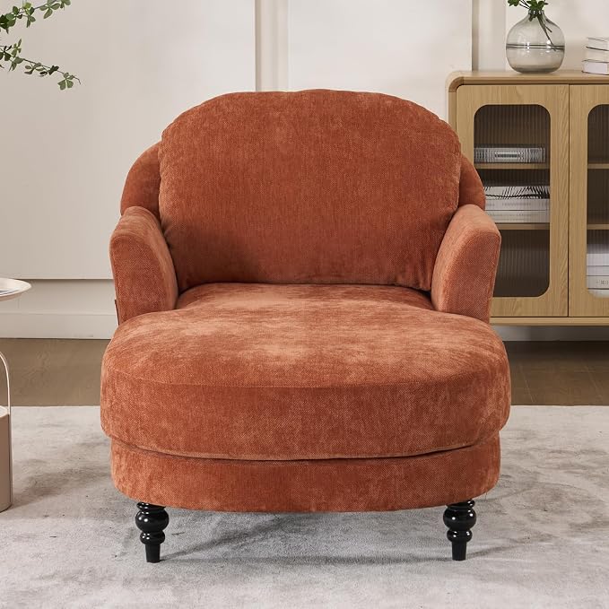 Chaise Lounge Chair Indoor, 59.8"Oversized Couch Reading Chairs, Chenille - Image 8