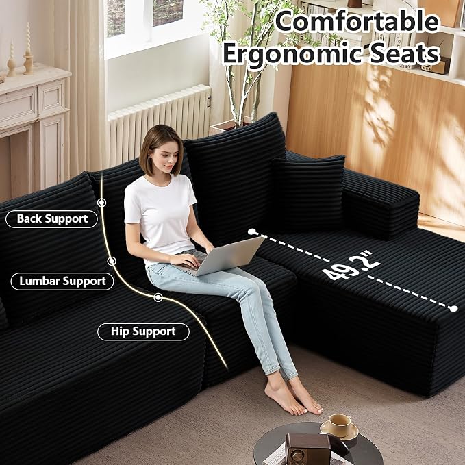 135" Cloud Sectional Couch - Image 5