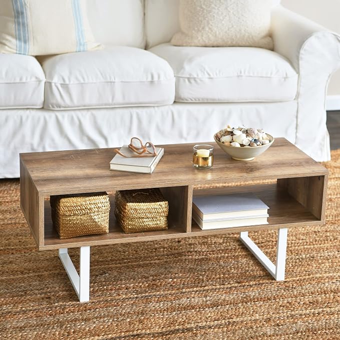 Household Essentials Jamestown TV Stand Coffee Table - Image 2
