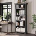 5-Tier Farmhouse Bookshelf, 61.1 inch Tall Bookcase by HOTLUU