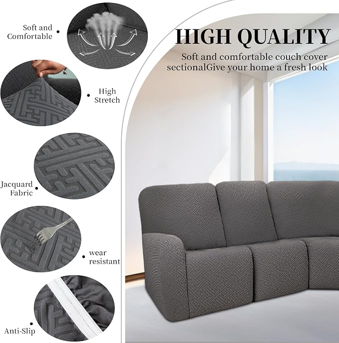 100% Waterproof Sectional Recliner Couch Covers - Image 6