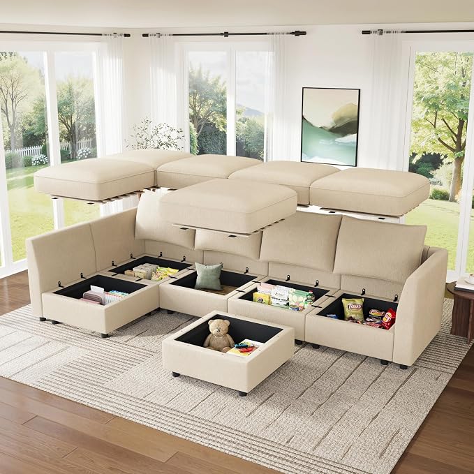 HONBAY Modular Sectional Couch L Shaped Sectional Sofa - Image 4