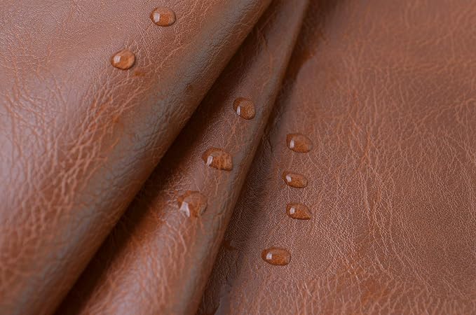 Wento Thick Faux Leather Fabric Soft Skin Grain PU Leather - Image 4