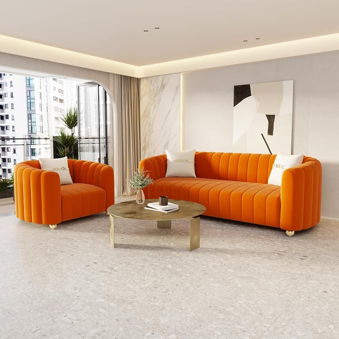 42" Velvet Sofa Chair for Living Room, Modern Single Sofa - Image 6