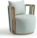 First of a Kind Swivel Chair in Mint Green Fabric by FirstofaKind