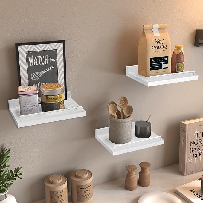 RYOFOBETTO Small Floating Shelf, 6 X 9 Inches Farmhouse Wall Shelves - Image 2