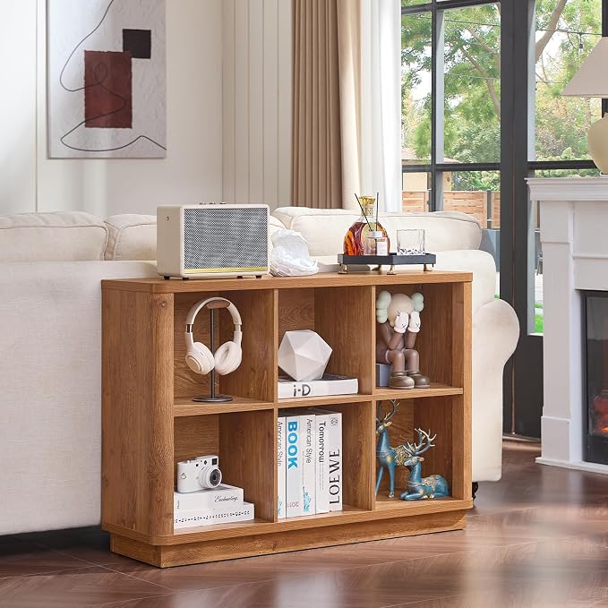 Joaxswe 6 Cube Storage Book Shelf, Floor Standing 2-Tier Wooden Bookshelf - Image 9