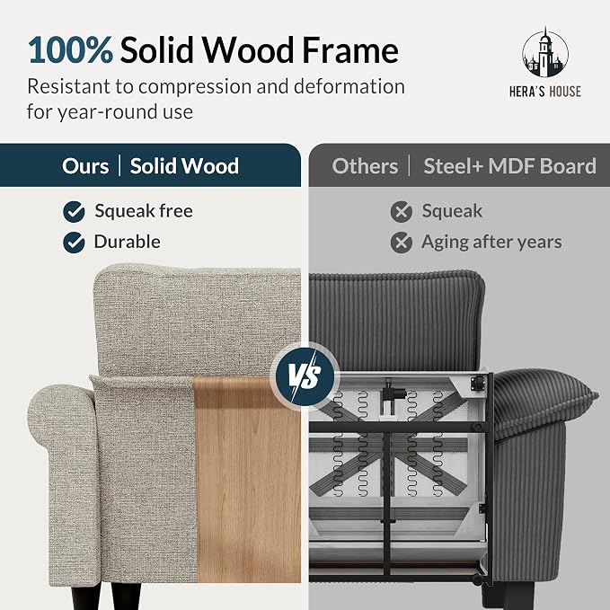 HERA'S HOUSE 3 Pieces Modular Sectional Sofa Sets, Oversized Couch Set - Image 6