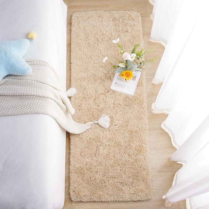 Chicrug Soft Runner Rug for Bedroom Living Room Plush Fluffy Rug 2x10 Feet - Image 4