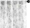 jinchan Linen Floral Curtains for Living Room, 96 Inch Length Curtains by JINCHAN